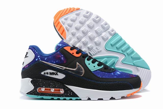 Nike Air Max 90 Starry Sky Men's Shoes Black Blue-59 - Click Image to Close
